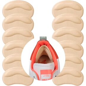 وسائد للكعب للأحذية الفضفاضة ومقابض وبطانات الكعب للرجال والنساء - واقيات من البثور وألم الكعب والانزلاق والاحتكاك (6 أزواج، أسود) in Kuwait