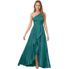 One Shoulder Junior Bridesmaid Dress Stretch Satin Flower Girl Dresses High Low Ruffle Party Gown in Saudi Arabia