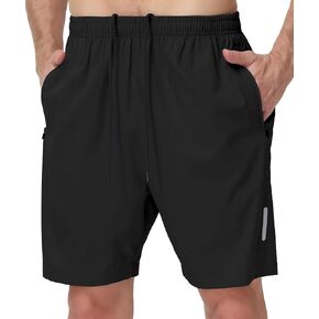 UUMIAER شورت رياضي رجالي رياضي مقاس 7 بوصات خفيف للغاية وسريع الجفاف والجري والتمارين الرياضية لكرة السلة مع جيوب بسحاب للتنس الرياضي in Kuwait