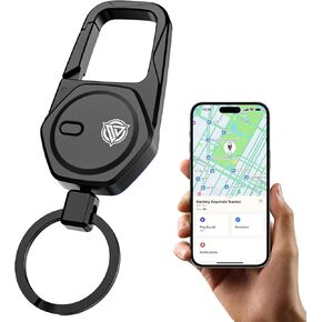سلسلة مفاتيح Oaridey Key Finder (iOS فقط) مع حلقة تسلق شديدة التحمل، تعمل مع Apple Find My، سلسلة مفاتيح رفيعة للأمتعة، علامة تعقب معدنية متينة مع عمر بطارية يدوم عامين، عالية الدقة، سوداء in Kuwait