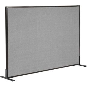 Global Industrial Freestanding Office Partition Panel, 60.25 Inch Width x 42 Inch Height, Gray, Designed for Office Space Efficiency and Productivity in Kuwait