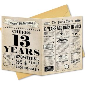 بطاقة عيد الميلاد الثالث عشر، زينة عيد الميلاد الثالث عشر للفتيات والأولاد، هدايا مضحكة لابن الابنة، بطاقة العودة في عام 2013 in Kuwait