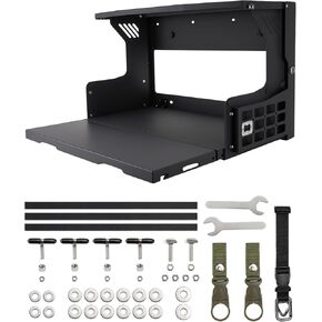 طاولة الباب الخلفي مع لوحة مولي متوافقة مع Ford Bronco 2/4 Door 2021 2022 2023 2024 2025، رف تخزين للباب الخلفي بطبقة مزدوجة قابل للطي، تم تجميعه مسبقًا (غير مناسب لرياضة برونكو) in Kuwait