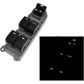 Lighted LED Power Single Window Switch Compatible with Toyota RAV4 RAV 4 Camry Corolla Yaris Vios Highlander Backlight Right Hand Drive(White - single) in Kuwait