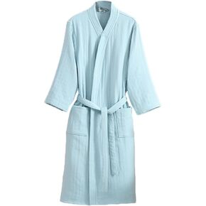 Women's Four-Layer Cotton Gauze Bathrobe, Ladies Absorbent Dressing Gowns, Kimono Pajamas Hotel & Spa Robe in Saudi Arabia