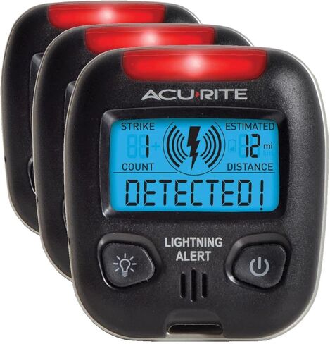 AcuRite 02020 Portable Lightning Detector Black, 2½L x 1W x 2¾H in Kuwait