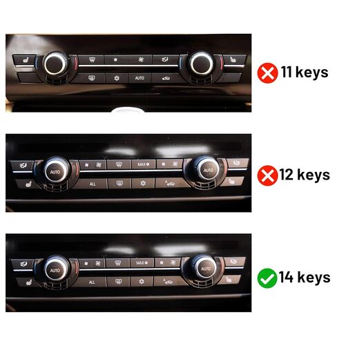 SUNJIKA AC Climate Control Buttons,AC Heater Fan Speed Button Interior Repair Kit Replacement for BMW 5 6 7 X5 X6 Series F10 F11 F07 F06 F12 F01 F02 F15 F16(14 Key) in Saudi Arabia