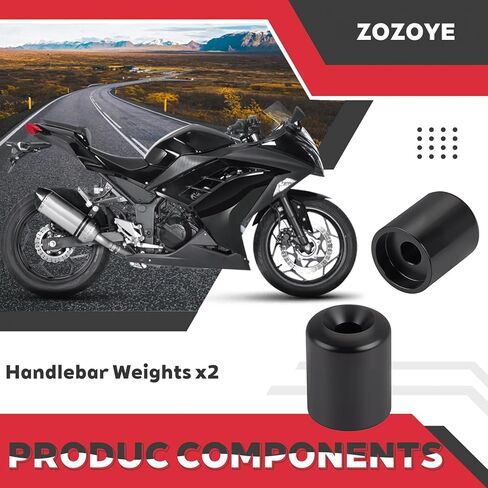 2 قطعة أوزان المقود لكاواساكي نينجا 250 500 600 750 900 EX250F EX500 ZX600 ZX750 ZX900 1988-2009 13042-1069 in Kuwait