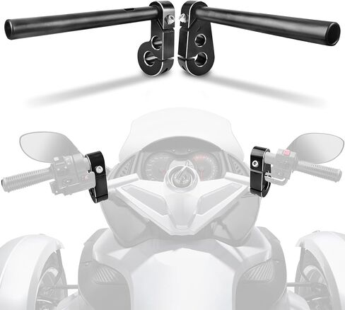 Billet Aluminum Pivot Handlebar Risers Clip On 7/8" Bar 3-1/2" Pullback Split HandleBar Fit for Can Am Spyder SE5/SM5 08-09 & RS/GS 08-12 (Black1) in Saudi Arabia