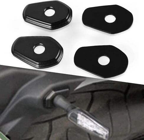 4Pcs Motorcycle Turn Signal Adapter Spacers Universal for Suzuki DR-Z 400 SM GSX-R 600 750 1000 1300 Hayabusa SV 650 S SV 1000 S-Black in Saudi Arabia