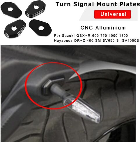 4Pcs Motorcycle Turn Signal Adapter Spacers Universal for Suzuki DR-Z 400 SM GSX-R 600 750 1000 1300 Hayabusa SV 650 S SV 1000 S-Black in Saudi Arabia