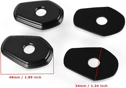 4Pcs Motorcycle Turn Signal Adapter Spacers Universal for Suzuki DR-Z 400 SM GSX-R 600 750 1000 1300 Hayabusa SV 650 S SV 1000 S-Black in Saudi Arabia
