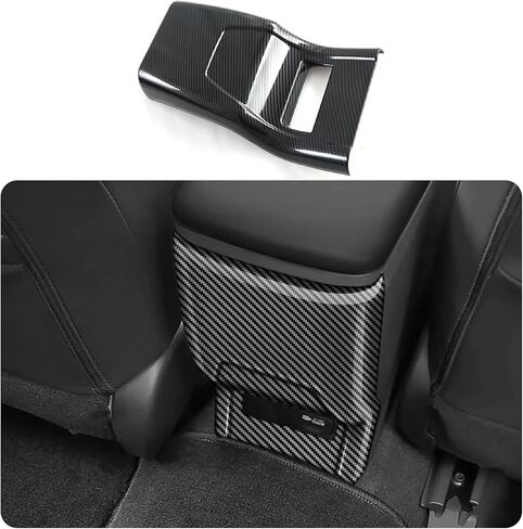Car Accessories Fit for Toyota New Prius 2023 2024 2025 2026 Interior Armrest Rear Air Outlet Vent Cover Trim (Carbon Fiber Style) 1PCS ABS in Saudi Arabia