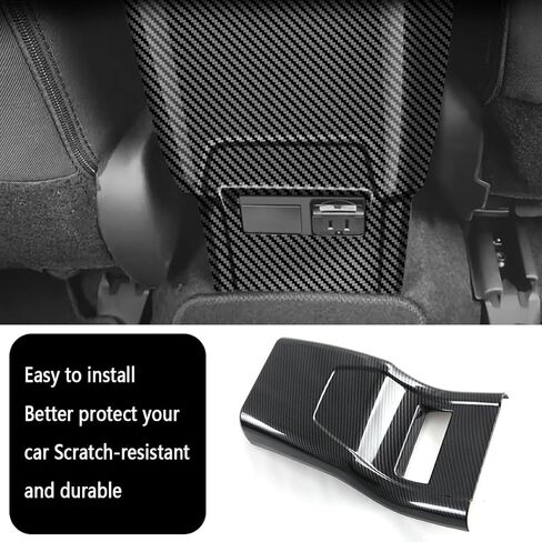 Car Accessories Fit for Toyota New Prius 2023 2024 2025 2026 Interior Armrest Rear Air Outlet Vent Cover Trim (Carbon Fiber Style) 1PCS ABS in Saudi Arabia