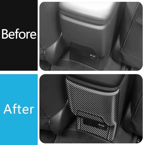 Car Accessories Fit for Toyota New Prius 2023 2024 2025 2026 Interior Armrest Rear Air Outlet Vent Cover Trim (Carbon Fiber Style) 1PCS ABS in Saudi Arabia
