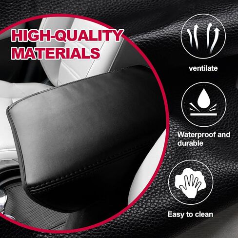 Black Center Console Cover Compatible with Honda CRV 2017 2018 2019 2020 2021 2022 Faux Leather Car Armrest Cover, Armrest Box Cover Saver, Interior Accessories in Saudi Arabia