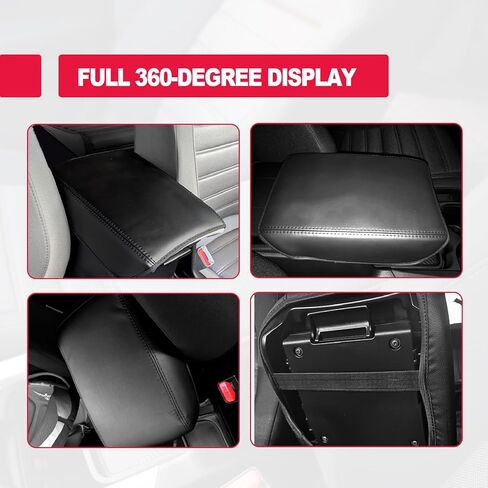 Black Center Console Cover Compatible with Honda CRV 2017 2018 2019 2020 2021 2022 Faux Leather Car Armrest Cover, Armrest Box Cover Saver, Interior Accessories in Saudi Arabia