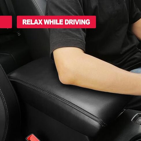 Black Center Console Cover Compatible with Honda CRV 2017 2018 2019 2020 2021 2022 Faux Leather Car Armrest Cover, Armrest Box Cover Saver, Interior Accessories in Saudi Arabia