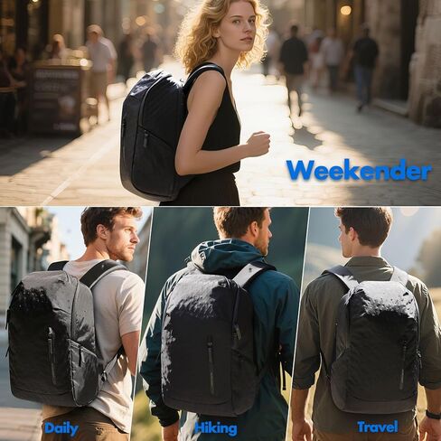 hk Waterproof Travel Backpack for Men – Lightweight 30L Laptop Backpack with 17.3" Compartment, Anti Theft Black Bag for Work, College, Hiking, Carry-On Use in Kuwait