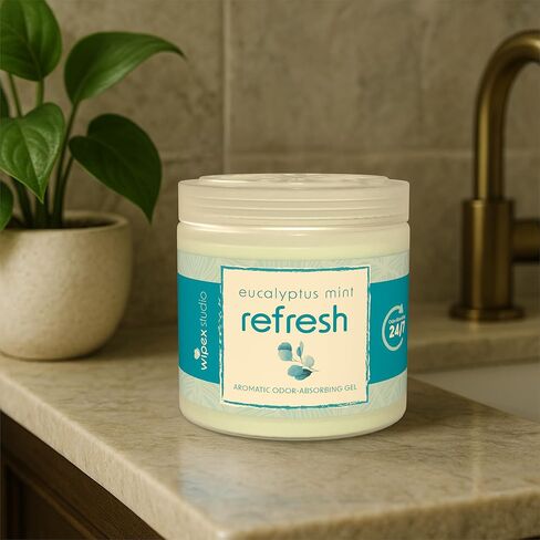 مجموعة متنوعة من مرطبان جل مزيل الرائحة من ويبيكس، 3 عبوات - مزيل الرائحة للمنزل، ممتص للرائحة مع عشب الليمون الملهم، والأوكالبتوس المنعش والنعناع، ​​ورائحة اللافندر الهادئة، 3 عبوات in Kuwait