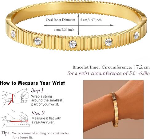18K Gold Plated Love Bracelets for Women Stainless Steel Cuff Bangle Simple Durable Everyday Wear Jewelry in Saudi Arabia