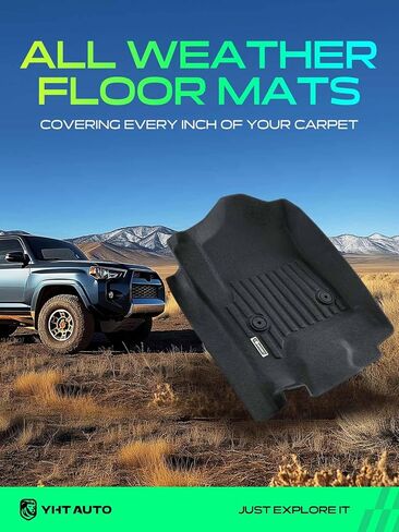 YHTAUTO Automotive Floor Mats Fit for Chevrolet Suburban & GMC Yukon XL 2015-2020 (7seats w/2nd Row Bucket Seats), TPE Floor Liners All-Weather Protection Custom Fit, 1st & 2nd Row & 3 Rows, Set of 4 in Saudi Arabia