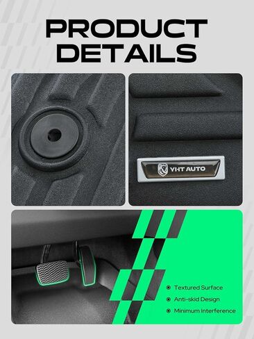 YHTAUTO Automotive Floor Mats Fit for Chevrolet Suburban & GMC Yukon XL 2015-2020 (7seats w/2nd Row Bucket Seats), TPE Floor Liners All-Weather Protection Custom Fit, 1st & 2nd Row & 3 Rows, Set of 4 in Saudi Arabia