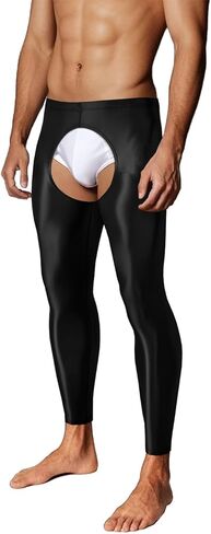 ZONBAILON Men's Thermal Pants, Shiny Fabric with Nylon-Spandex Blend, Unique Open Design, 4 Trendy Colors in Saudi Arabia