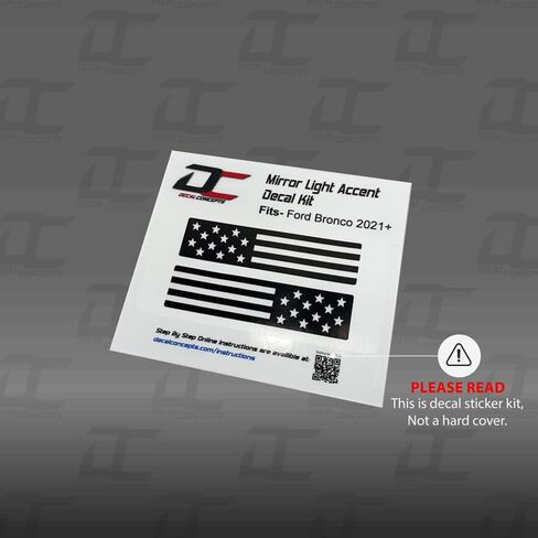 مجموعة ملصقات بمرآة الرؤية الجانبية الطبوغرافية من شركة ديكال كونسيبتس - تناسب برونكو 2021-2025 in Kuwait