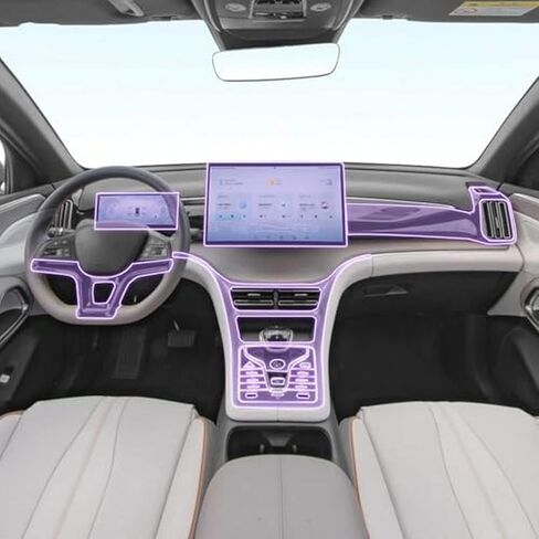 Car Interior Center Console Transparent TPU Paint Protective Film Anti Scratch Sticker LCD Screen PPF Film,for BYD Song PRO 2021-2025 in Saudi Arabia