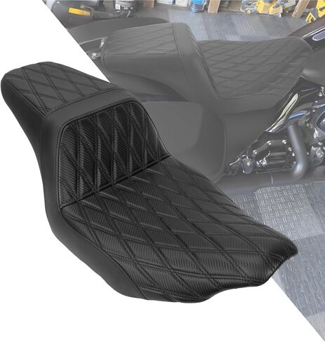 HDBUBALUS Motocycle 2-Up Seat Driver & Passenger Seat Fit For Harley Touring 2024-up Street Glide Road Glide CVO Black Stitching in Saudi Arabia