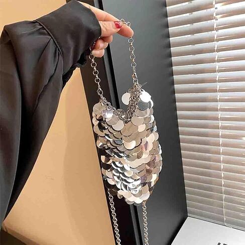 حقيبة سهرة نسائية لامعة على شكل سمكة، حقيبة كتف للهاتف خفيفة الوزن بترتر لامع، حقيبة كتف أنيقة للحفلات الراقصة وحفلات الزفاف in Kuwait