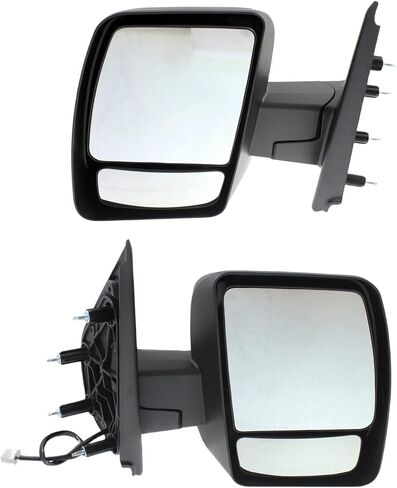 مرايا غير ساخنة للسائق والراكب من Garage-Pro لنيسان NV2500 NV3500 NV1500 2012-2021 قابلة للطي يدويًا مع زجاج مراقب؛ بدون إشارة ضوئية محكم in Saudi Arabia