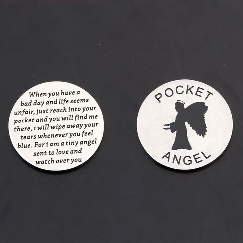 MAOFAED Guardian Angel هدية Guardian Angel Pocket Token هدية ملهمة لها (أتمنى لك يومًا سيئًا) in Saudi Arabia