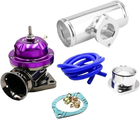 Turbocharger PressureTurboValve Pro Turbo Pressure Relief ValveAdjustable 25psi With 63mm Or 76mm Flange Pipe Turbo Pressure Relief Valve Adapter L=150mm Modification and upgrade(Red with 76mm pipe) in Saudi Arabia