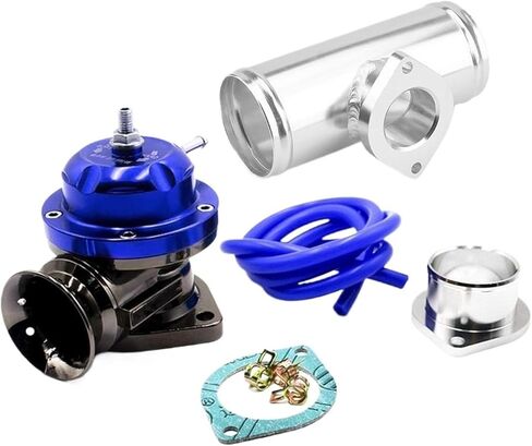 Turbocharger PressureTurboValve Pro Turbo Pressure Relief ValveAdjustable 25psi With 63mm Or 76mm Flange Pipe Turbo Pressure Relief Valve Adapter L=150mm Modification and upgrade(Red with 76mm pipe) in Saudi Arabia