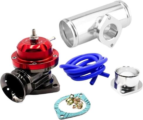 Turbocharger PressureTurboValve Pro Turbo Pressure Relief ValveAdjustable 25psi With 63mm Or 76mm Flange Pipe Turbo Pressure Relief Valve Adapter L=150mm Modification and upgrade(Red with 76mm pipe) in Saudi Arabia
