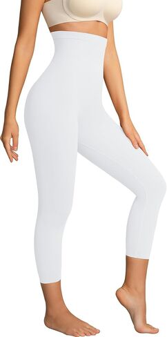 High-Waisted Thin Shapewear Capri Leggings Seamless Lightweight Tummy Control Butt Lift Body Shaper for Women in Saudi Arabia