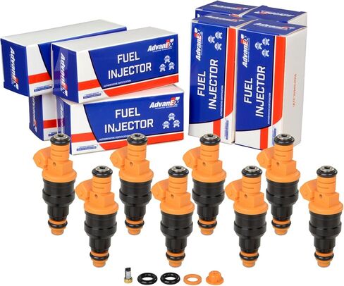 0280150943 8PCS Fuel Injectors Compatible with E-150/E-250/E-350/F-150/F-250/F-350/Mustang Navigator Grand Marquis Replace 0280150939 0280150909 FJ713 in Saudi Arabia