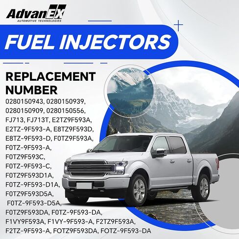 0280150943 8PCS Fuel Injectors Compatible with E-150/E-250/E-350/F-150/F-250/F-350/Mustang Navigator Grand Marquis Replace 0280150939 0280150909 FJ713 in Saudi Arabia