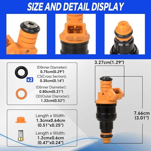 0280150943 8PCS Fuel Injectors Compatible with E-150/E-250/E-350/F-150/F-250/F-350/Mustang Navigator Grand Marquis Replace 0280150939 0280150909 FJ713 in Saudi Arabia