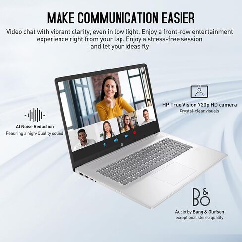 كمبيوتر محمول HP مقاس 17 بوصة، يتضمن Microsoft Office مدى الحياة، كمبيوتر محمول 17.3 IPS FHD، AMD Ryzen 5 6-Cores، ذاكرة الوصول العشوائي 32 جيجابايت، 1 تيرابايت SSD، Windows 11، قارئ بصمات الأصابع، لوحة مفاتيح رقمية ذات 10 مفاتيح، كاميرا ويب HDMI in Kuwait