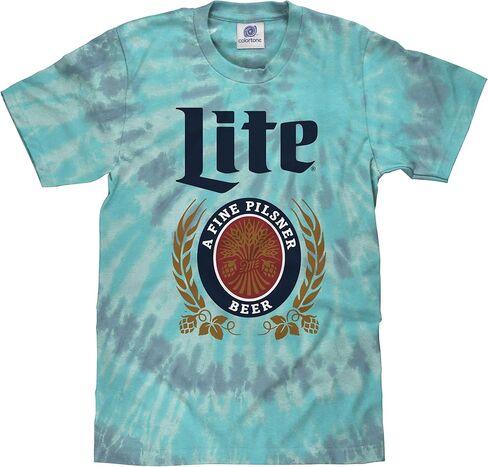 Tee Luv Men's Miller Lite Beer Tie Dye Shirt in Saudi Arabia
