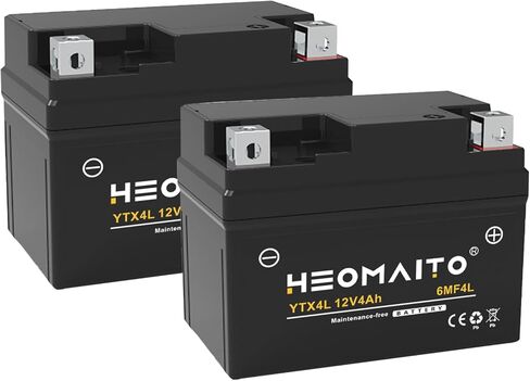 بطارية YTX4L-BS، 12V 4Ah، 10HR، 140 CCA، 6MF4L قابلة لإعادة الشحن، صيانة مجانية SLA AGM بطارية دراجة نارية 1 حزمة in Kuwait