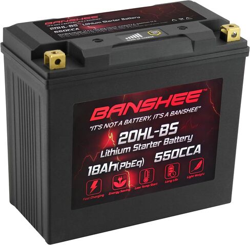 بطارية Banshee LiFePO4 12V 18Ah 550CCA، متوافقة مع Harley Davidson FXSTD Softail Deuce 1450 2002-2003 in Saudi Arabia