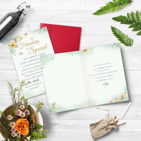 Funny Best Friend Birthday Card for Women Her, Heartfelt Friendship Card Gift for Bestie, Friendship Thank you Card for Special Friend in Saudi Arabia