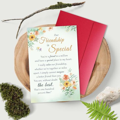 Funny Best Friend Birthday Card for Women Her, Heartfelt Friendship Card Gift for Bestie, Friendship Thank you Card for Special Friend in Saudi Arabia