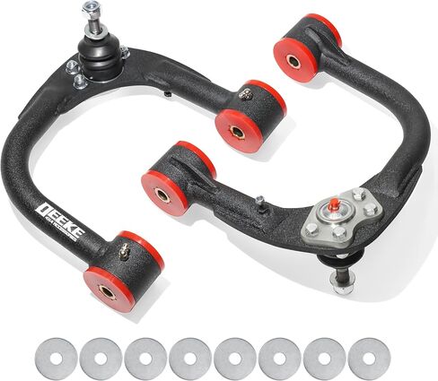 Front Upper Control Arms for 2005-2023 Toyota Tacoma, 1–4" Lift, Heavy Duty Suspension Arms with Pre-Installed PU Bushings & Ball Joints, Wrinkle Black (2PCS) in Kuwait