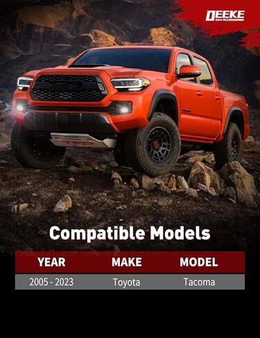 Front Upper Control Arms for 2005-2023 Toyota Tacoma, 1–4" Lift, Heavy Duty Suspension Arms with Pre-Installed PU Bushings & Ball Joints, Wrinkle Black (2PCS) in Kuwait