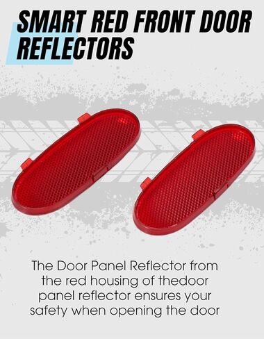 2PCS Front Door Panel Reflector Light Cover for 2002-2008 Dodge Ram 1500, Replacement 5179299AA,Red Panel Reflectors Interior Door Lamp Cover for Front Doors Only in Kuwait